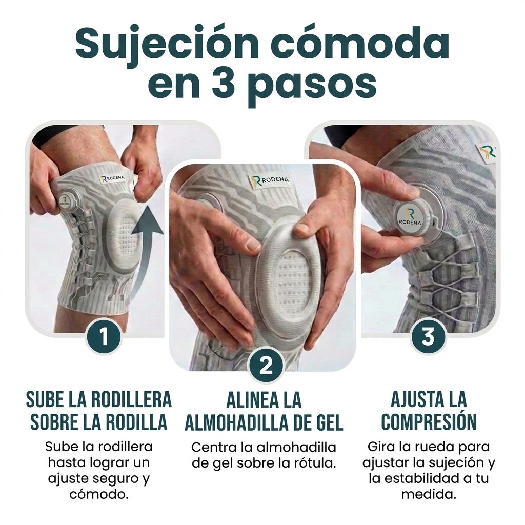 Cómo colocar la rodillera en tres pasos